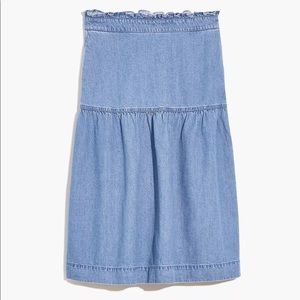 Madewell Cotton Denim MIDI Skirt